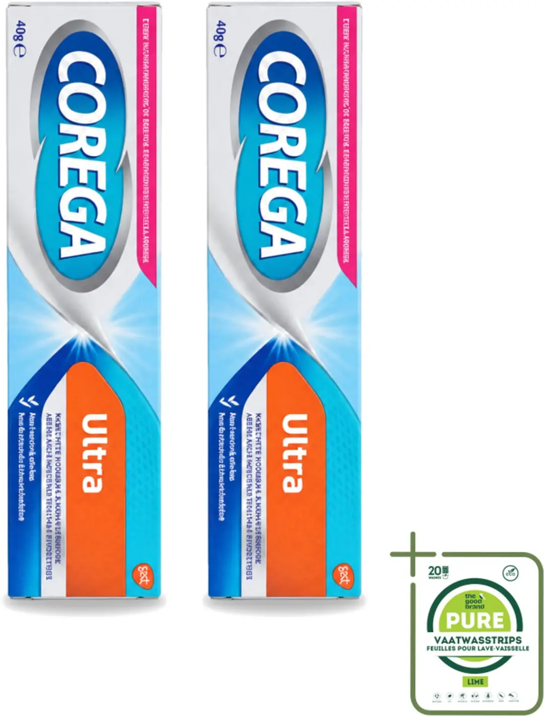 2 x Corega Ultra Kleefcrème