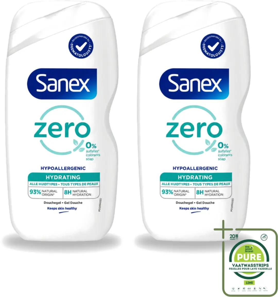 2 x Sanex Zero %