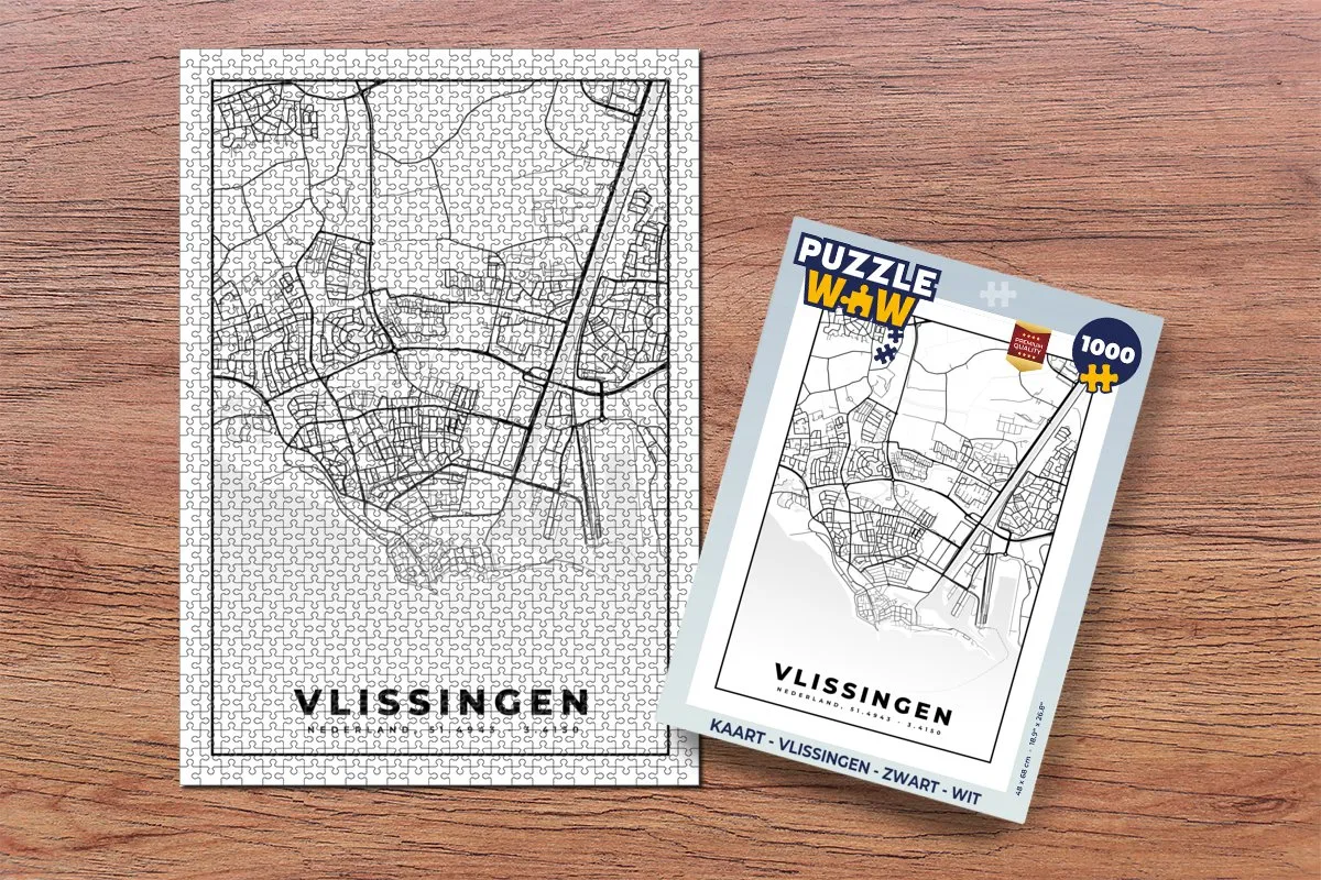 PuzzleWow Vlissingen Legpuzzel 1000 Stuks - Multicolor