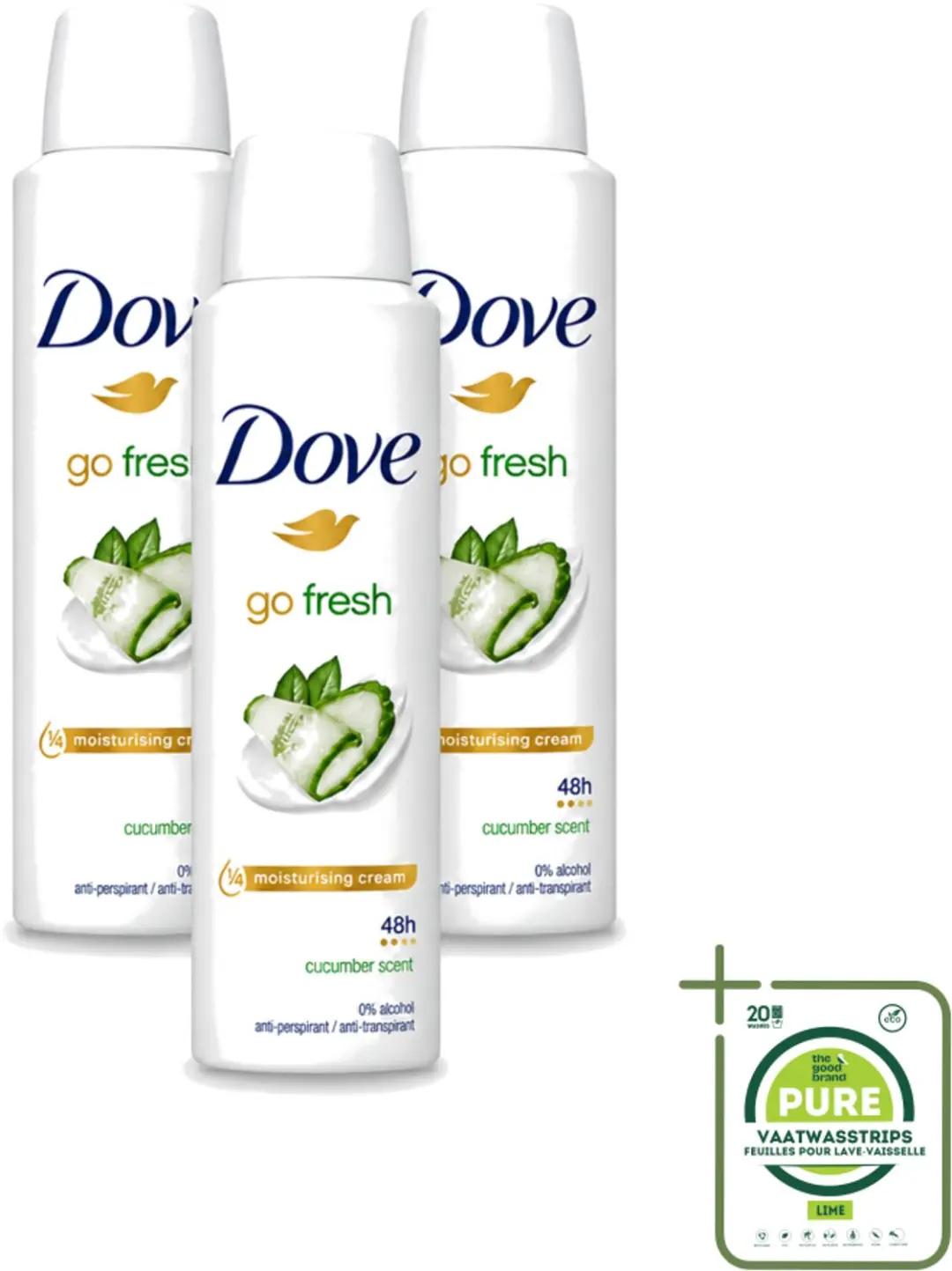 3 x Dove Go Fresh