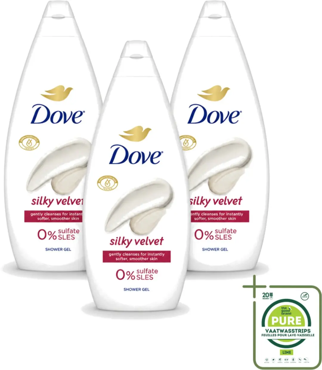 3 x Dove Silky Velvet