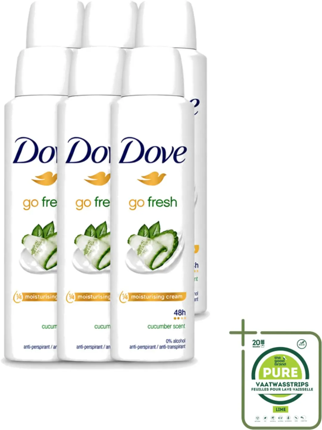 6 x Dove Go Fresh
