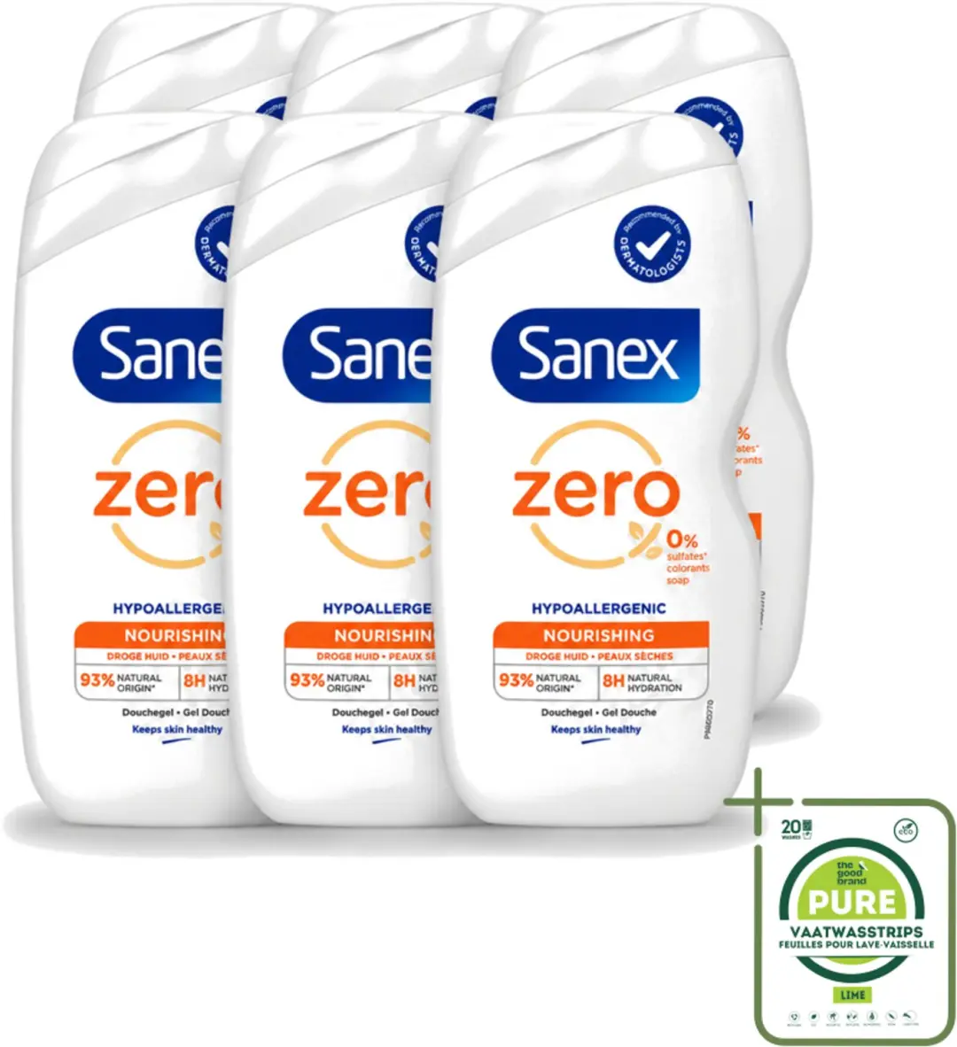 6 x Sanex Zero%