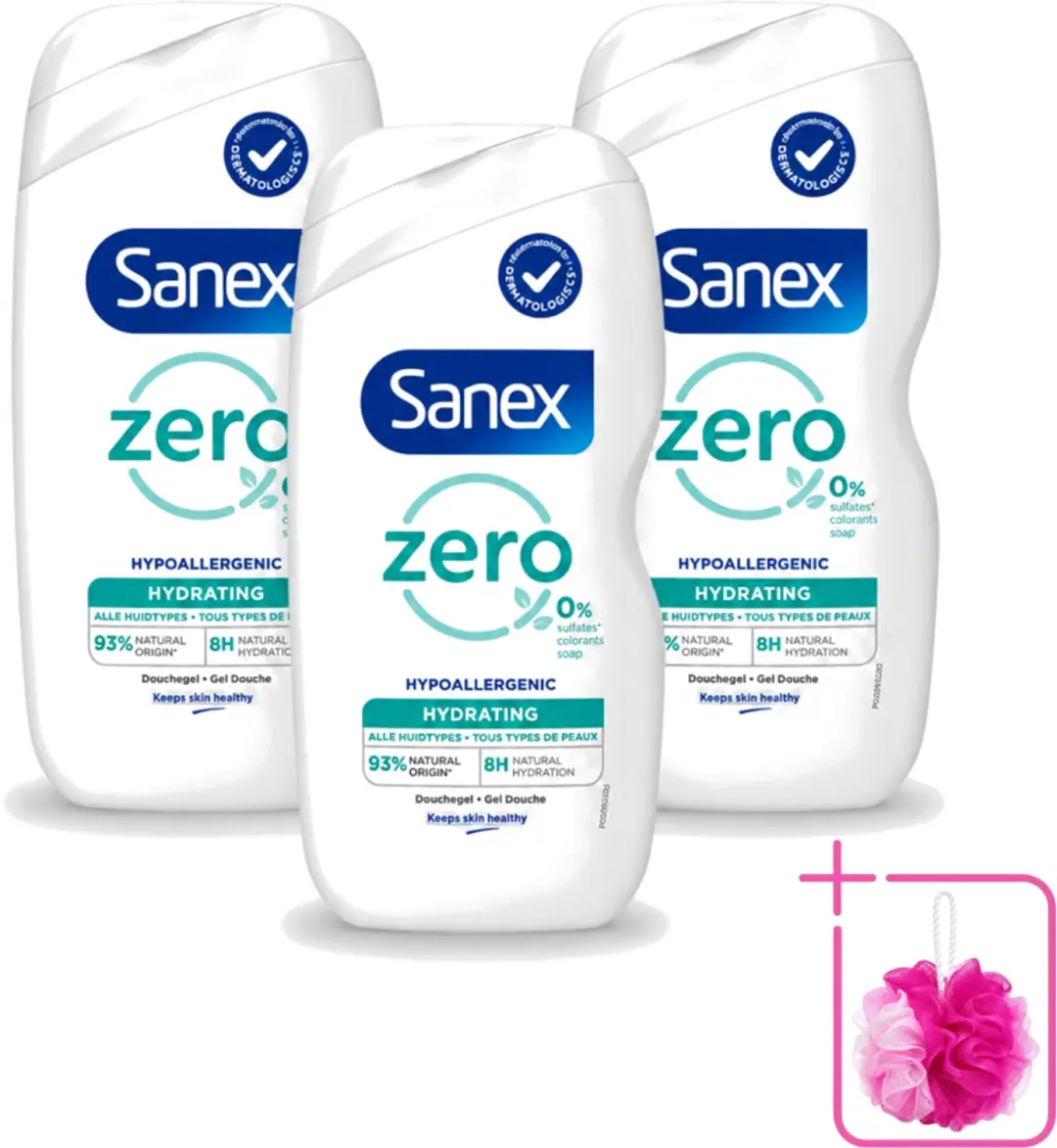 3 x Sanex Zero %