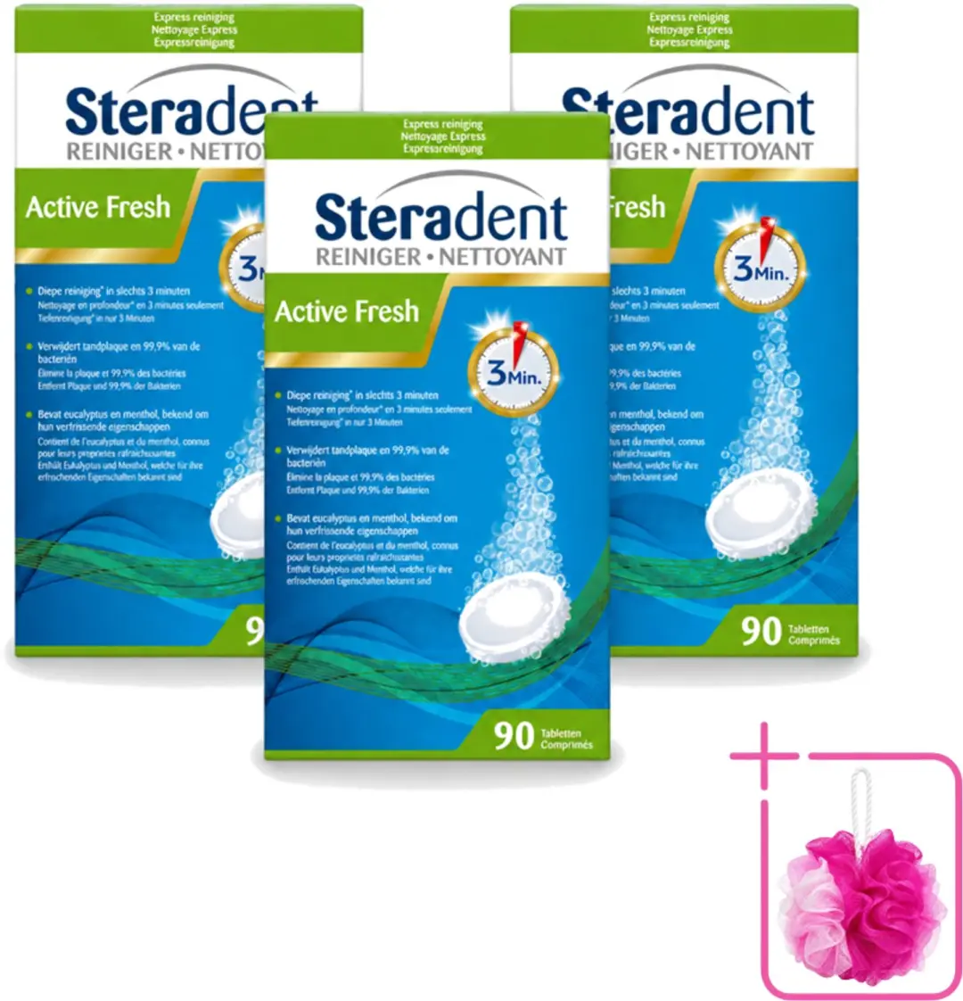 3 x Steradent