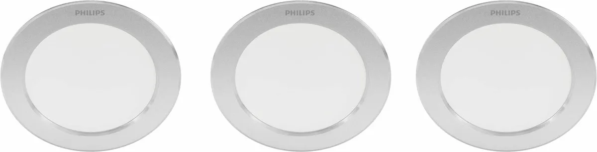 Philips LED Diamond Cut DL251 080 Inbouwspot 3.5W - 3 Stuks - Nikkel
