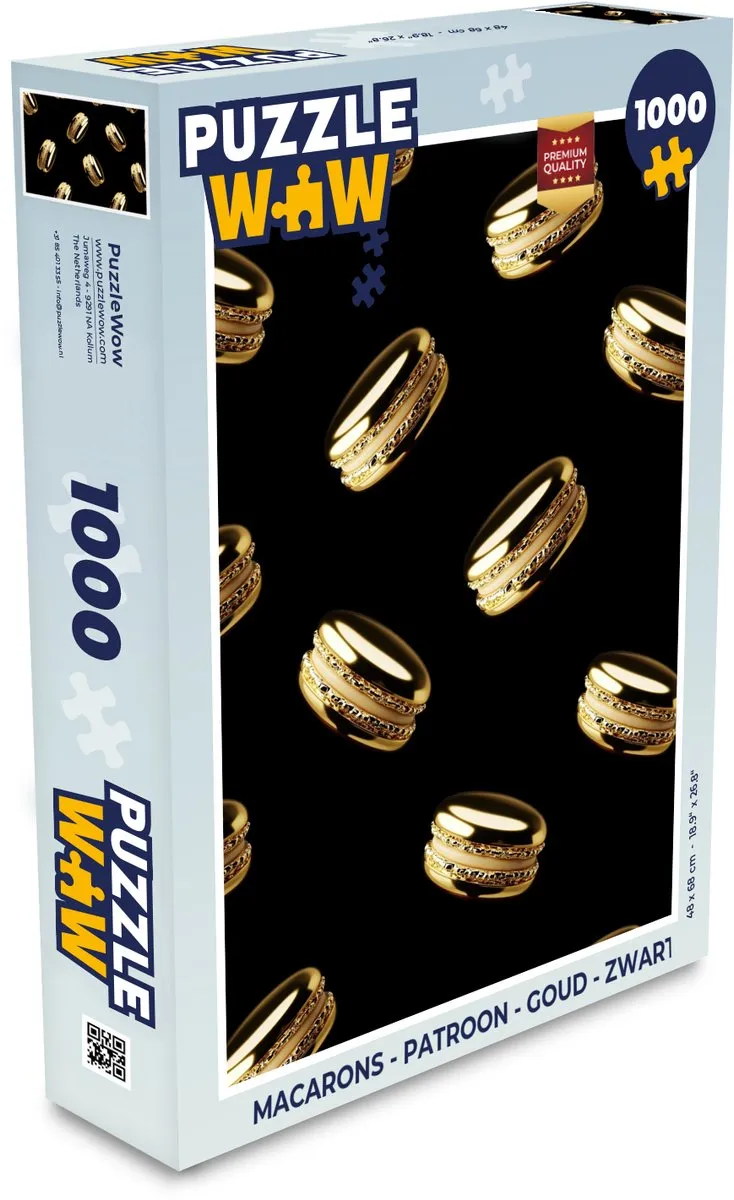 PuzzleWow Macarons Legpuzzel 1000 Stuks