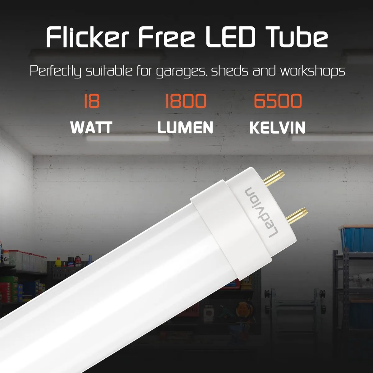LEDVION LED TL Buis 120cm 18W 6500K - Helder - afbeelding 6 van 6