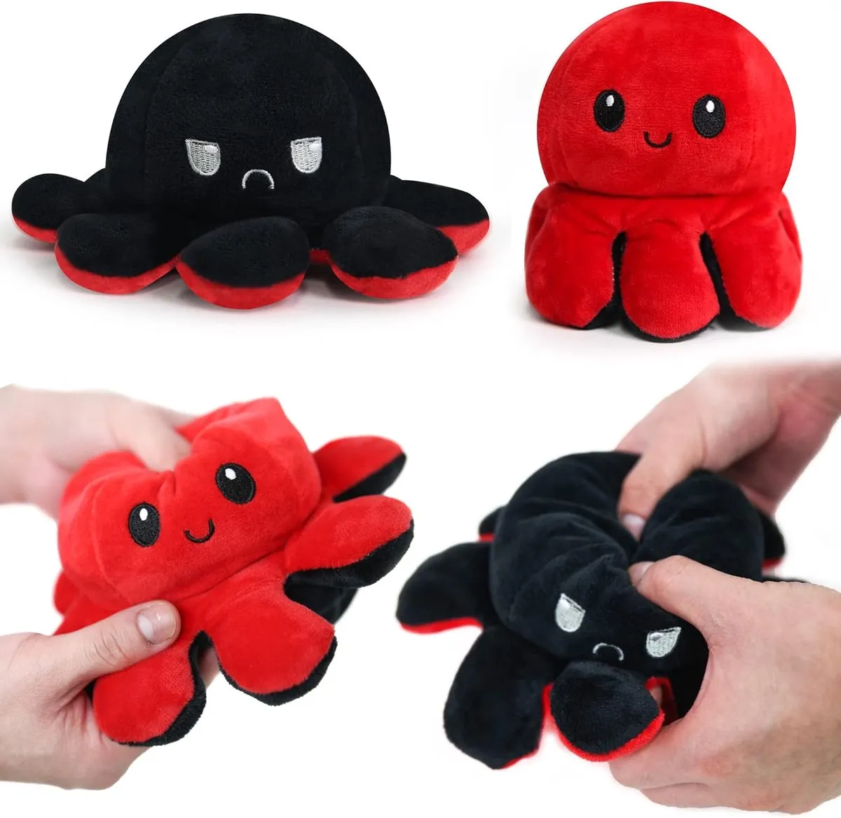 Topknuffels Octopus Mood Knuffel - 15cm - 3 Stuks