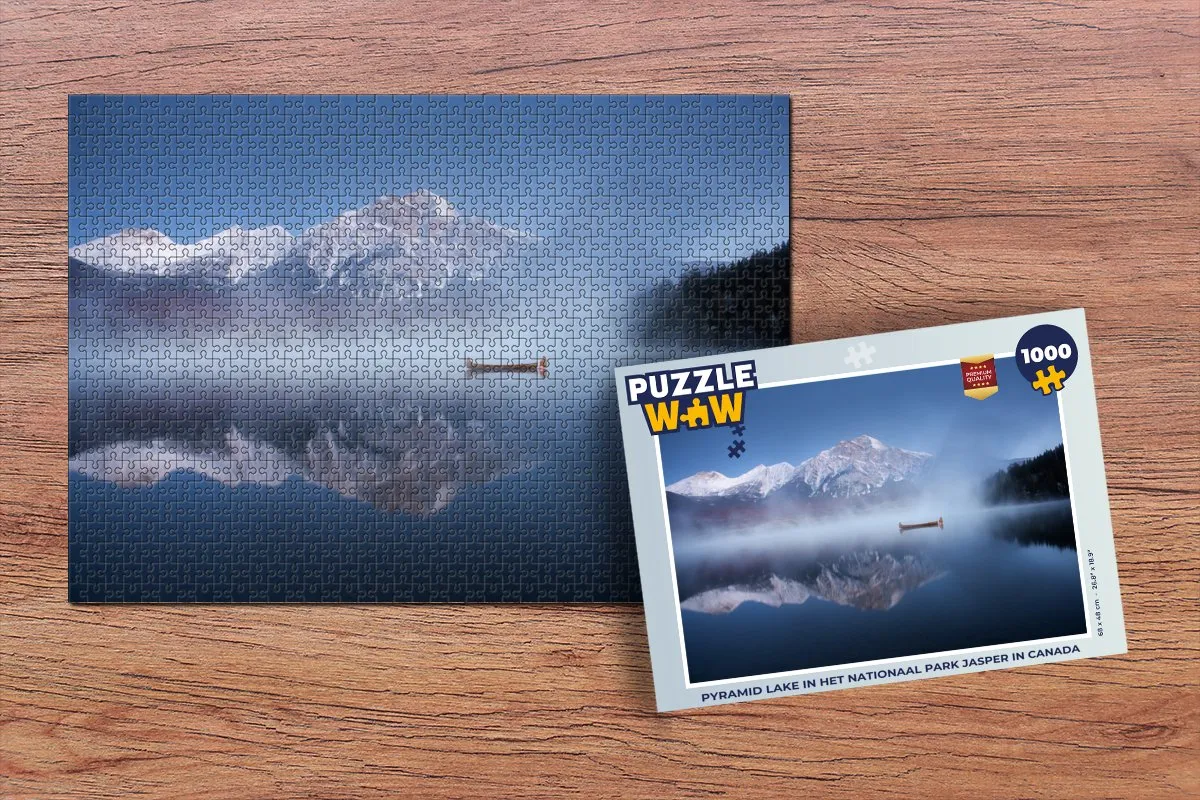 PuzzleWow Pyramid Lake Jasper Legpuzzel 1000 Stuks - Multicolor