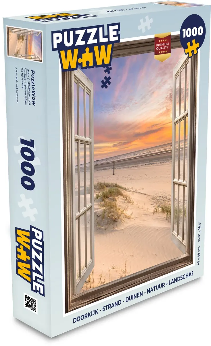 PuzzleWow Strand Legpuzzel 1000 Stuks - Zonsondergang