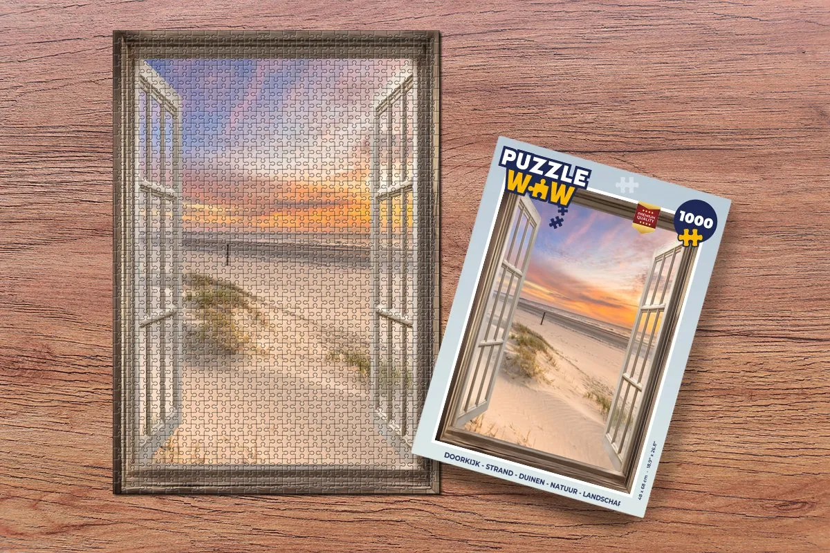 PuzzleWow Strand Legpuzzel 1000 Stuks - Zonsondergang
