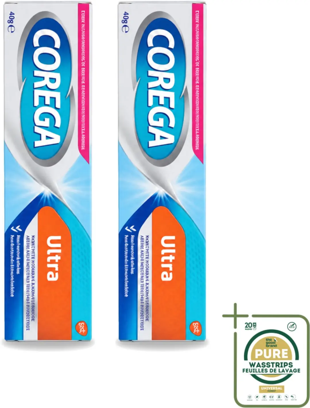 2 x Corega Ultra Kleefcrème