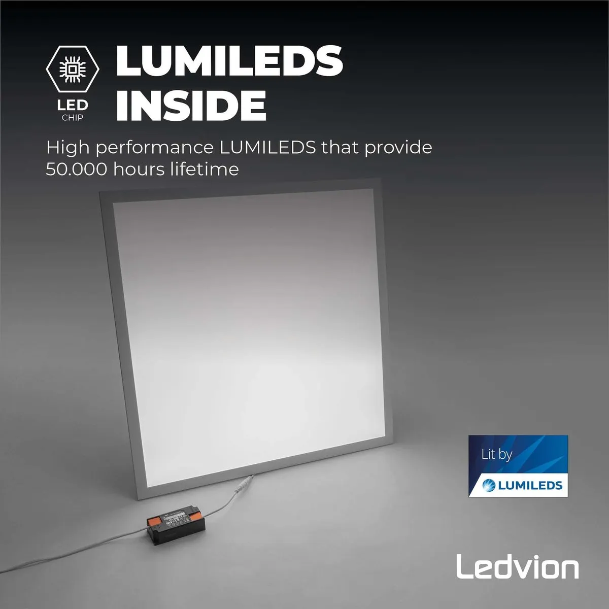 LEDVION 6X LED Paneel 60x60 36W 4000K - 6 Stuks - afbeelding 6 van 6