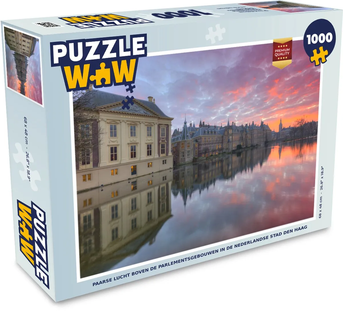 PuzzleWow Den Haag Rivier Lucht Legpuzzel 1000 Stuks - Multicolor