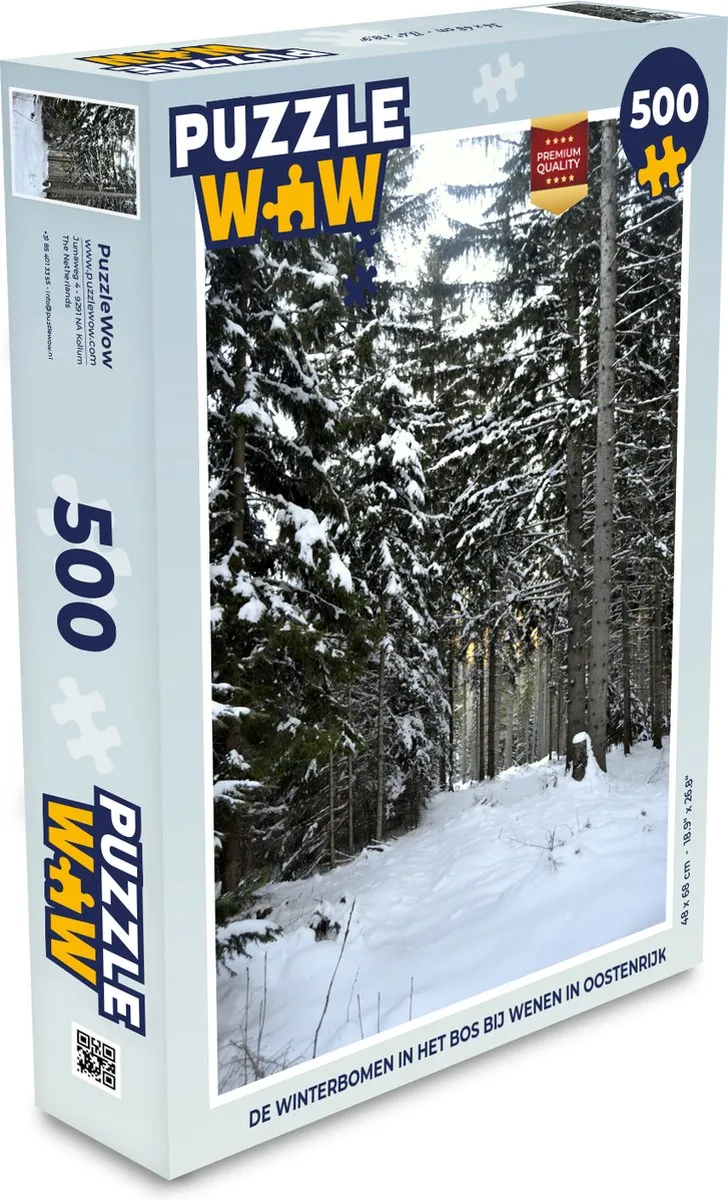 PuzzleWow Winterbomen in Wenen Legpuzzel 500 Stuks