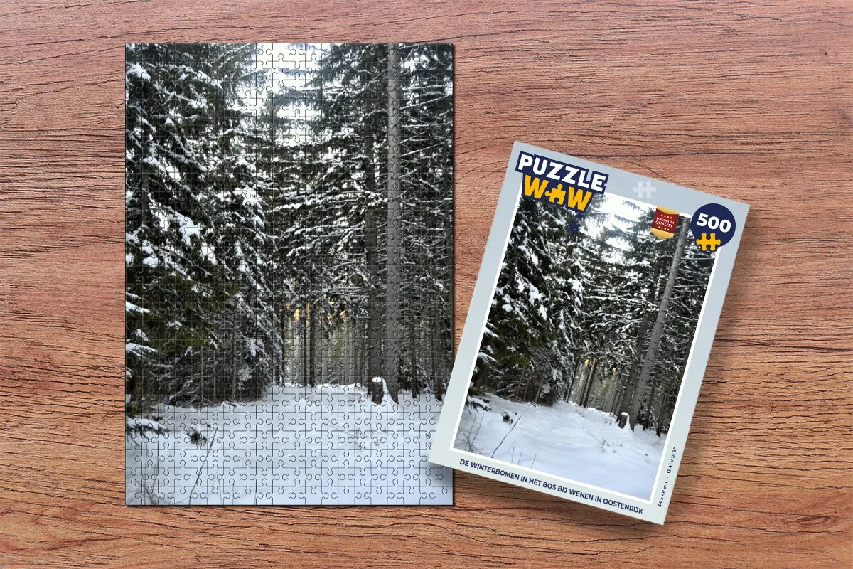 PuzzleWow Winterbomen in Wenen Legpuzzel 500 Stuks - Multicolor