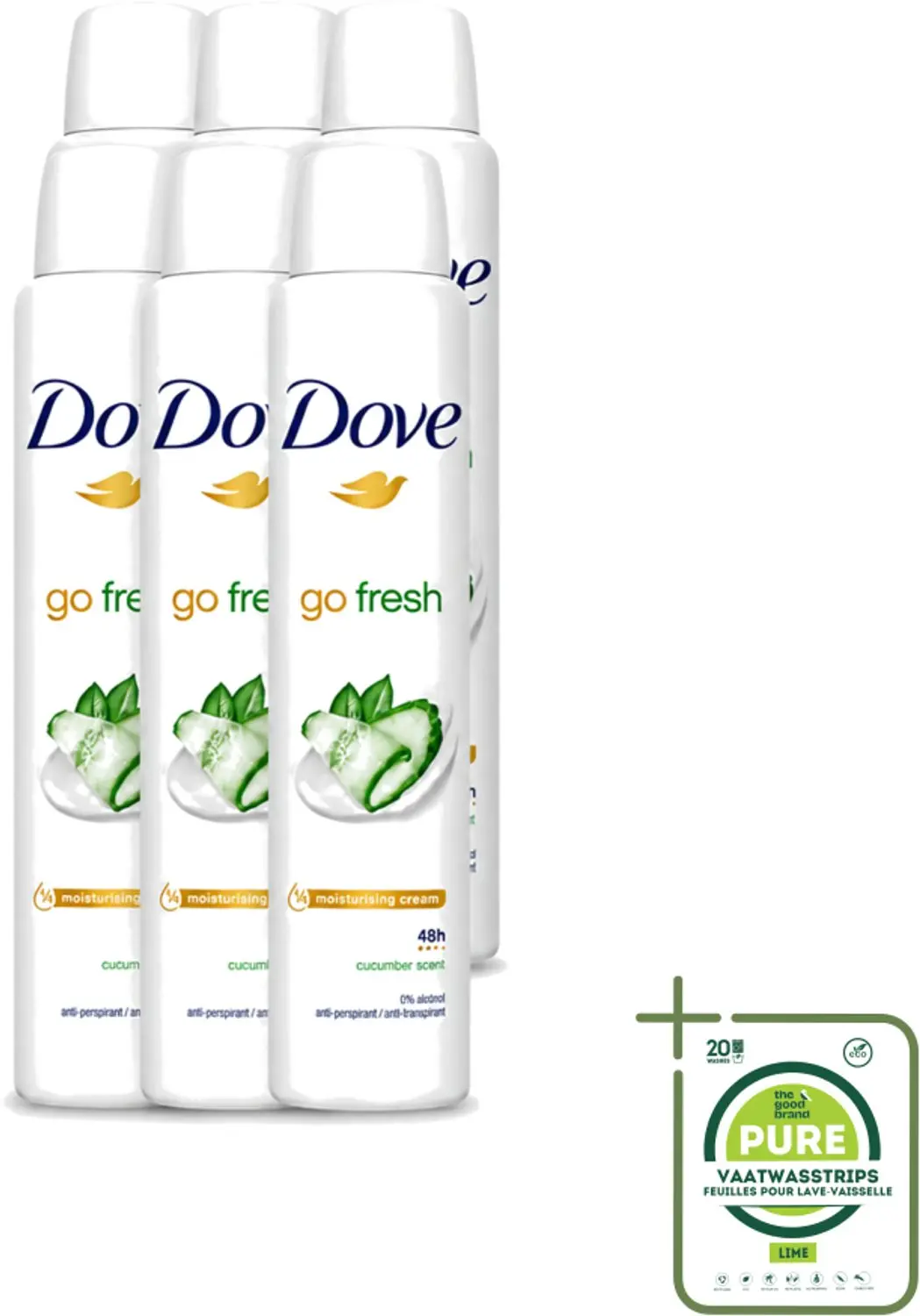 6 x Dove Go Fresh