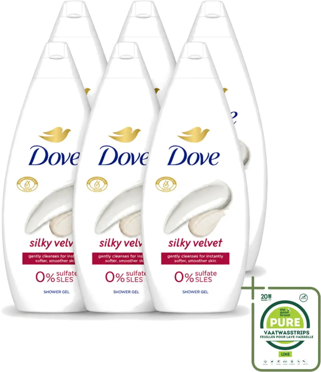 6 x Dove Silky Velvet