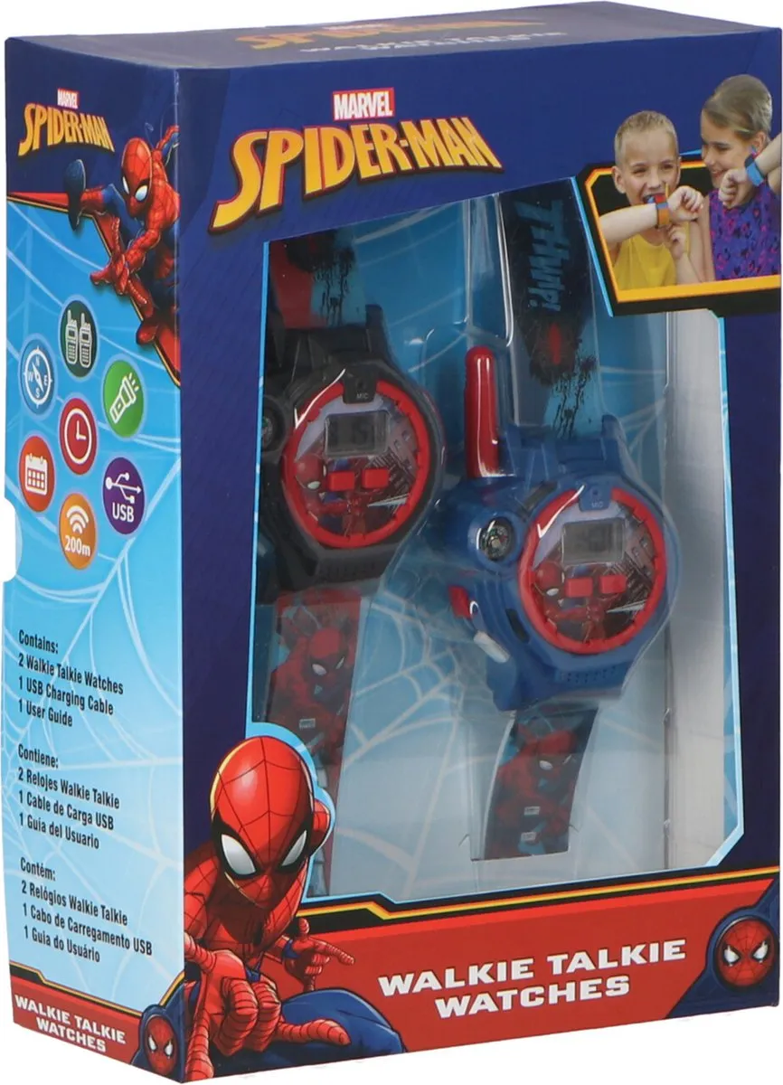 Spider-Man Walkie Talkie Horloge - Multi Colour