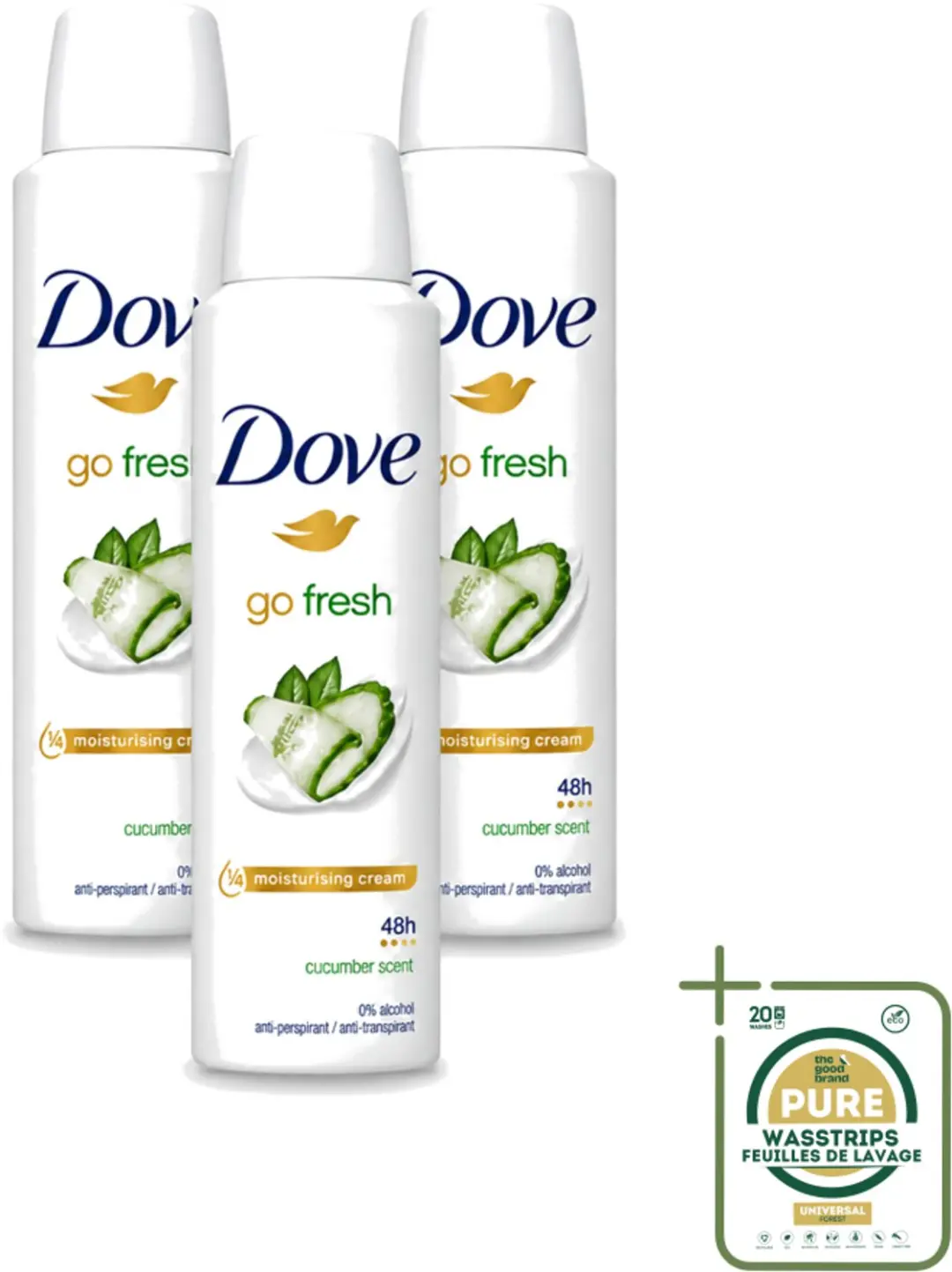 3 x Dove Go Fresh