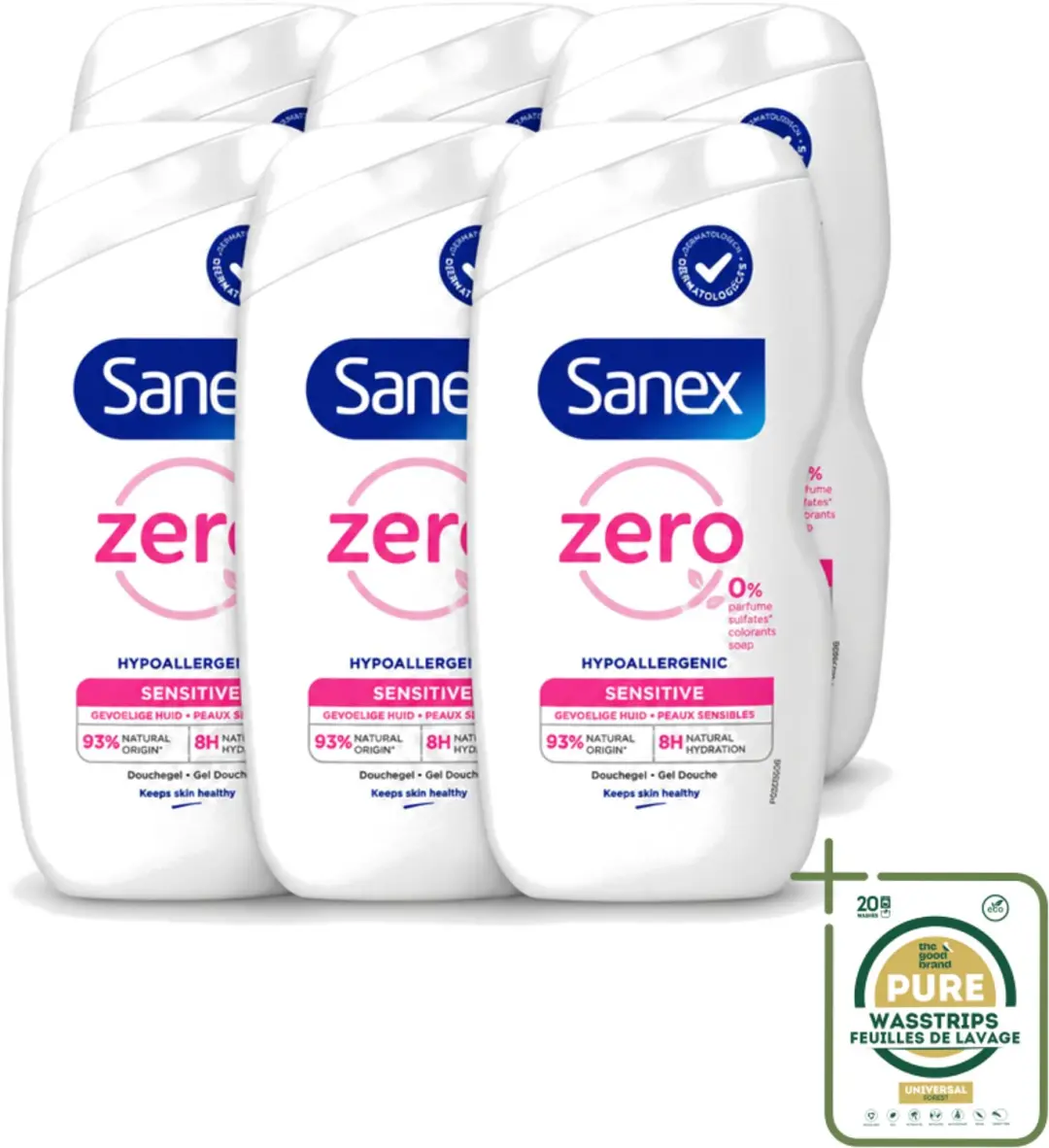 6 x Sanex Zero%