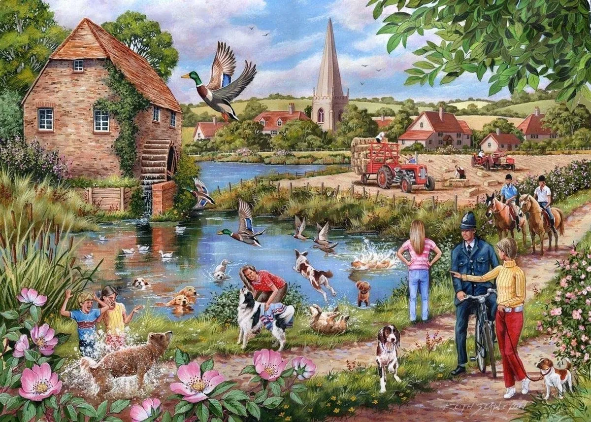 House Of Puzzles Doggy Paddle Legpuzzel 1000 Stuks