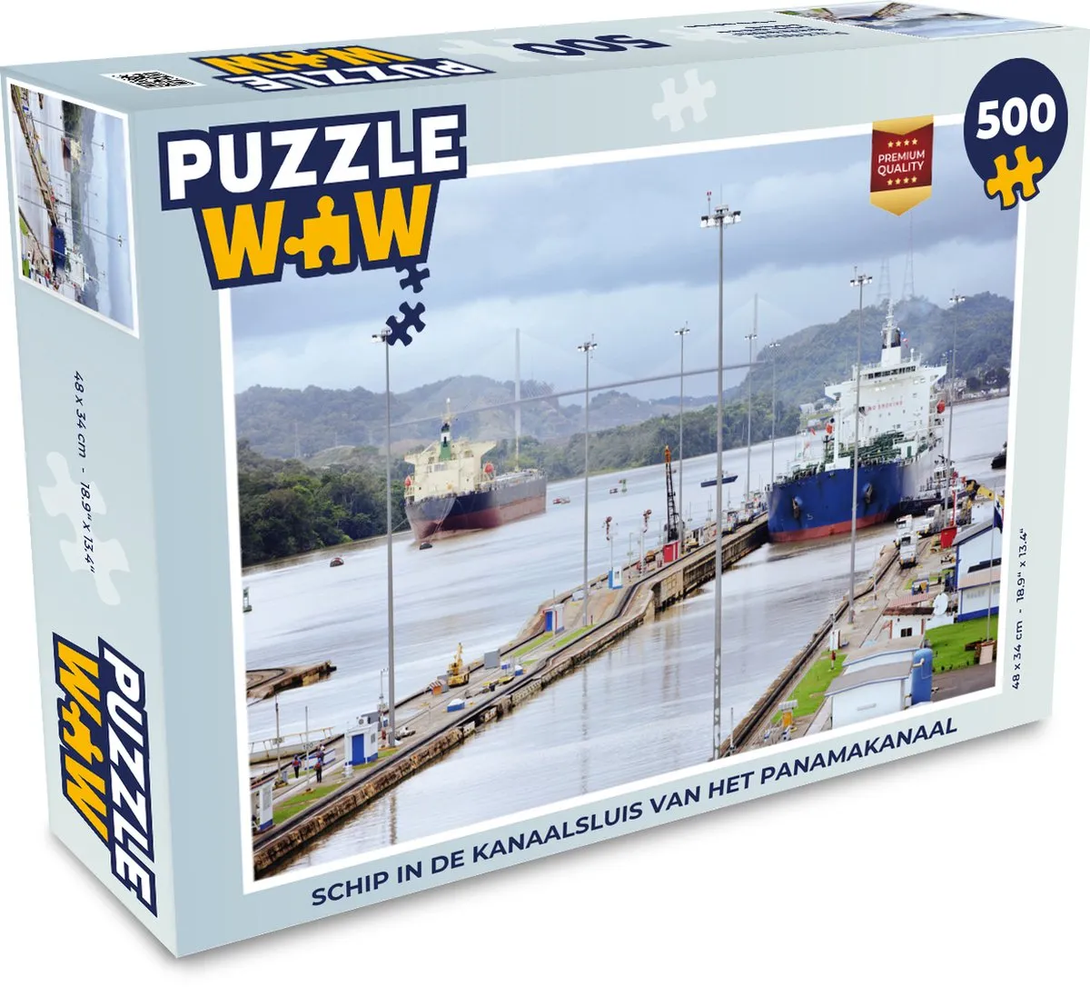 PuzzleWow Panamakanaal Legpuzzel 500 Stuks - Multicolor