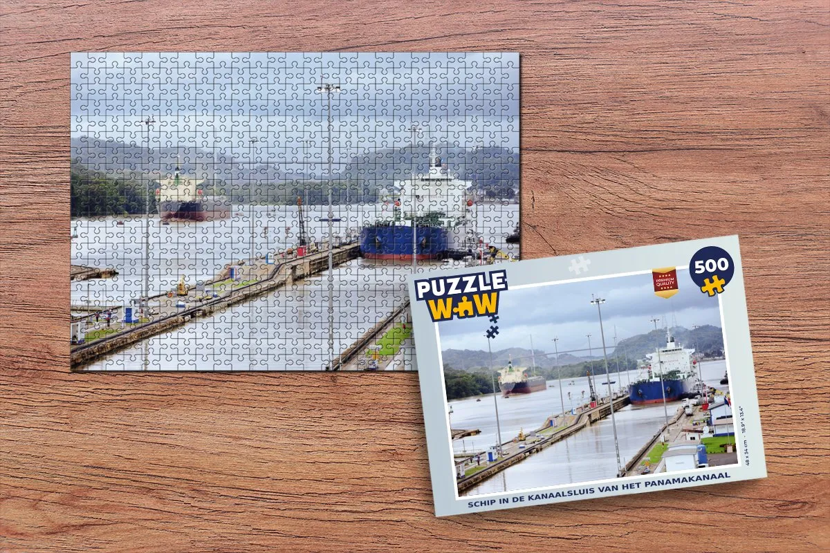 PuzzleWow Panamakanaal Legpuzzel 500 Stuks - Multicolor