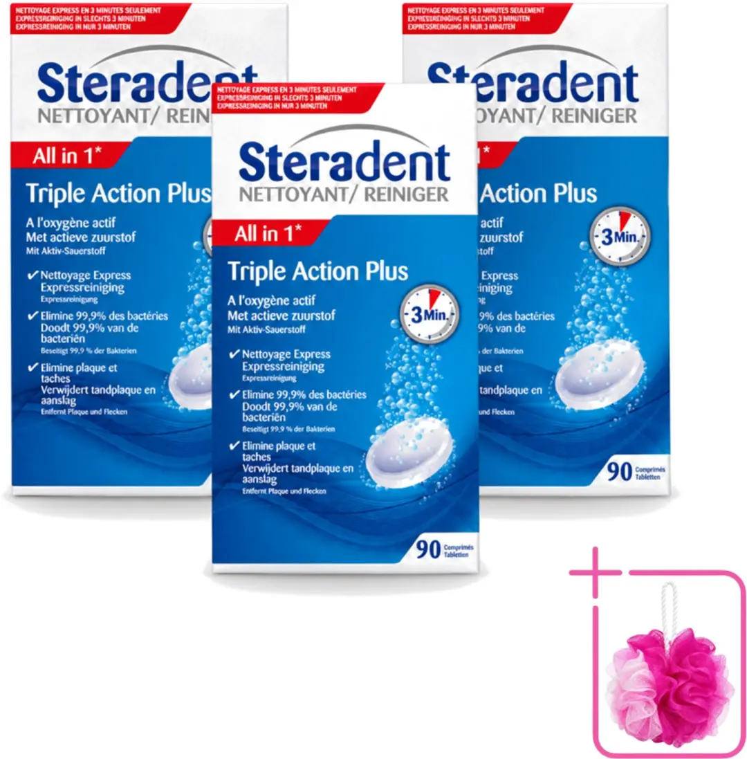 3 x Steradent
