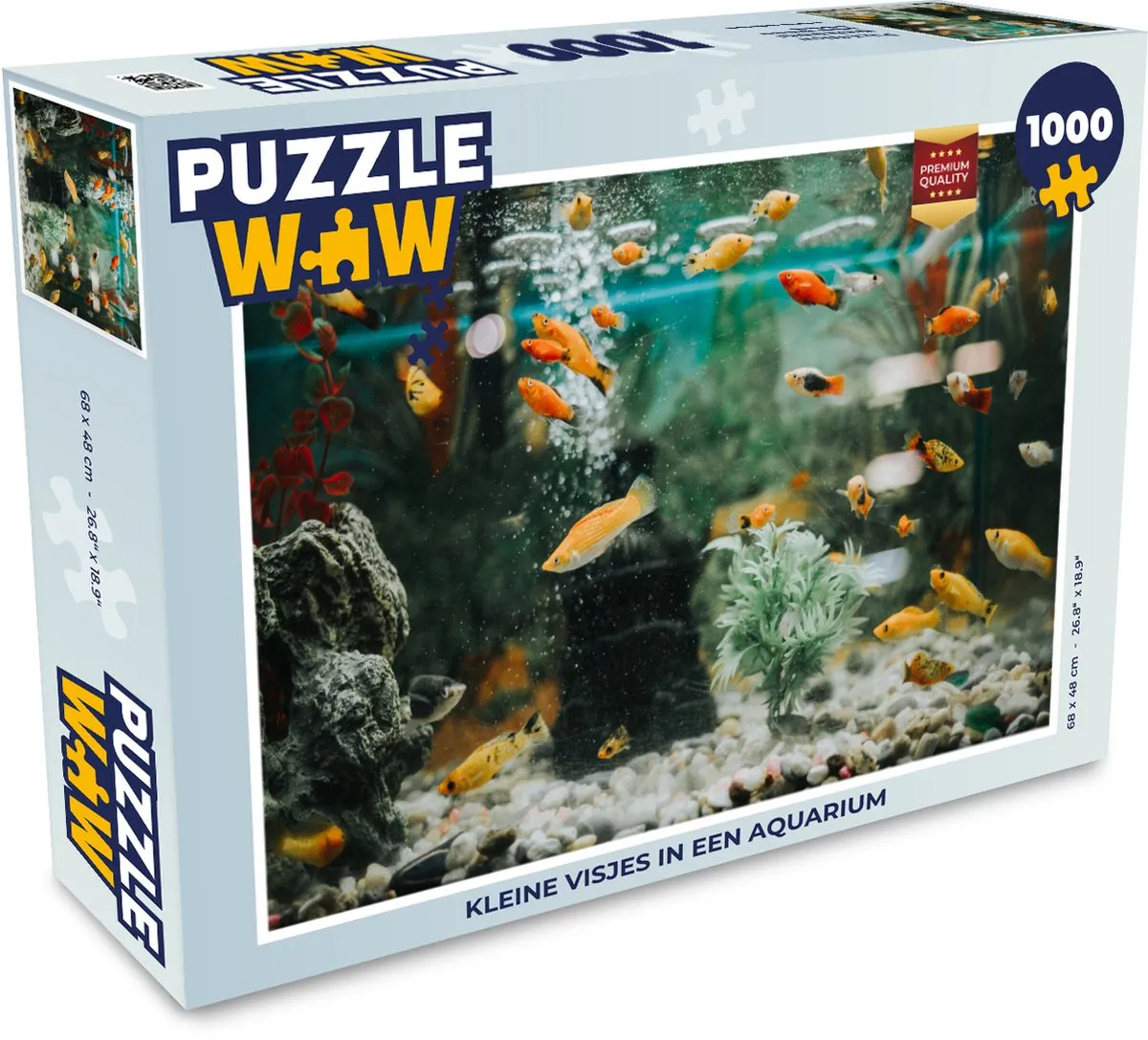 PuzzleWow Legpuzzel Kleine Visjes in een Aquarium 1000 Stuks - Multicolor