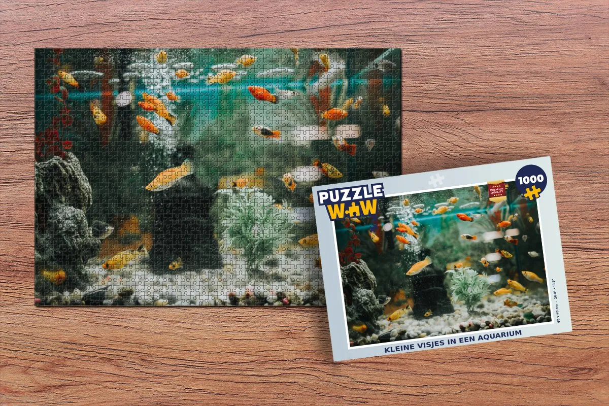 PuzzleWow Legpuzzel Kleine Visjes in een Aquarium 1000 Stuks - Multicolor