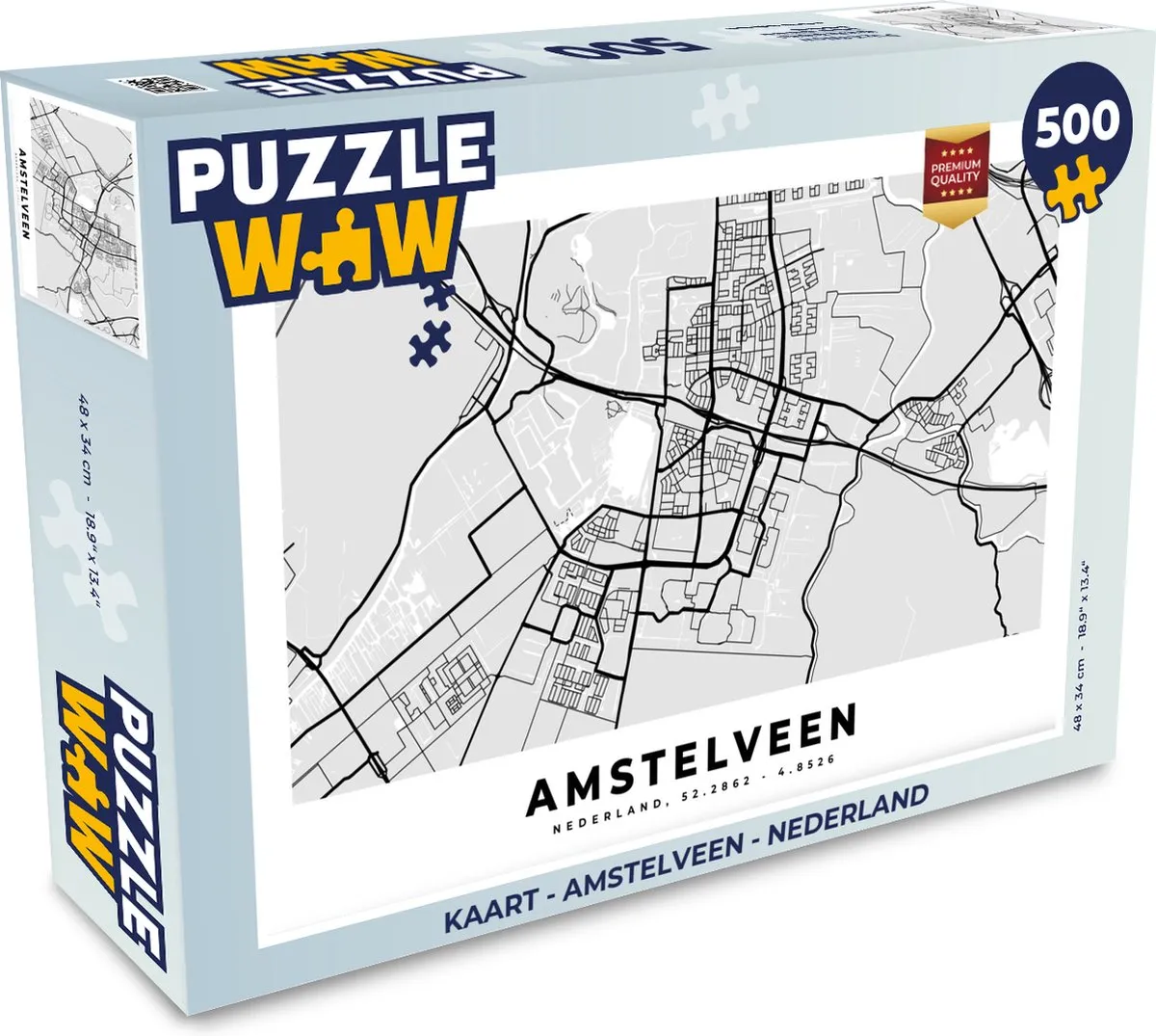 PuzzleWow Legpuzzel Amstelveen 500 Stuks
