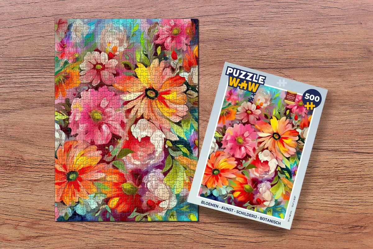 PuzzleWow Bloemen Puzzel 500 Stuks - Multicolor