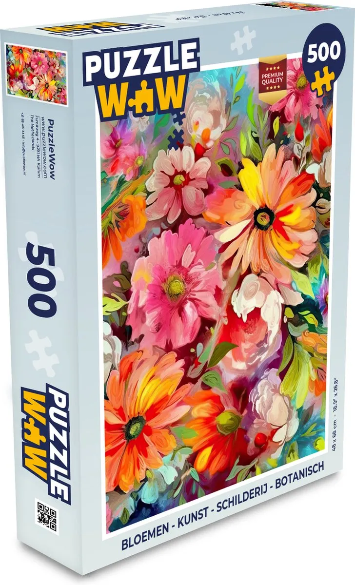 PuzzleWow Bloemen Puzzel 500 Stuks