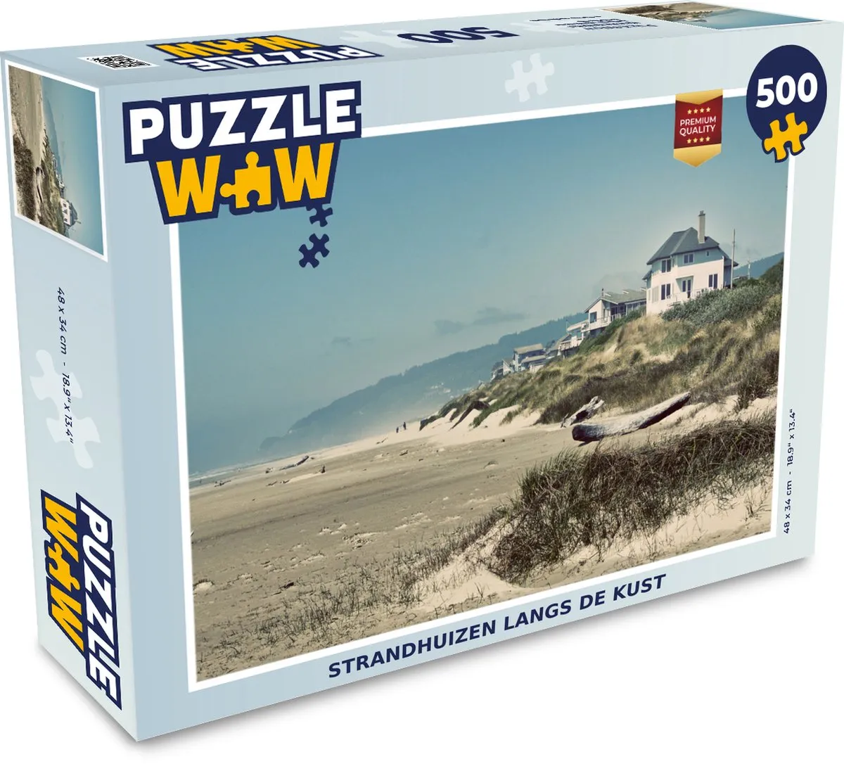 PuzzleWow Strand Huis Duin Legpuzzel 500 Stuks