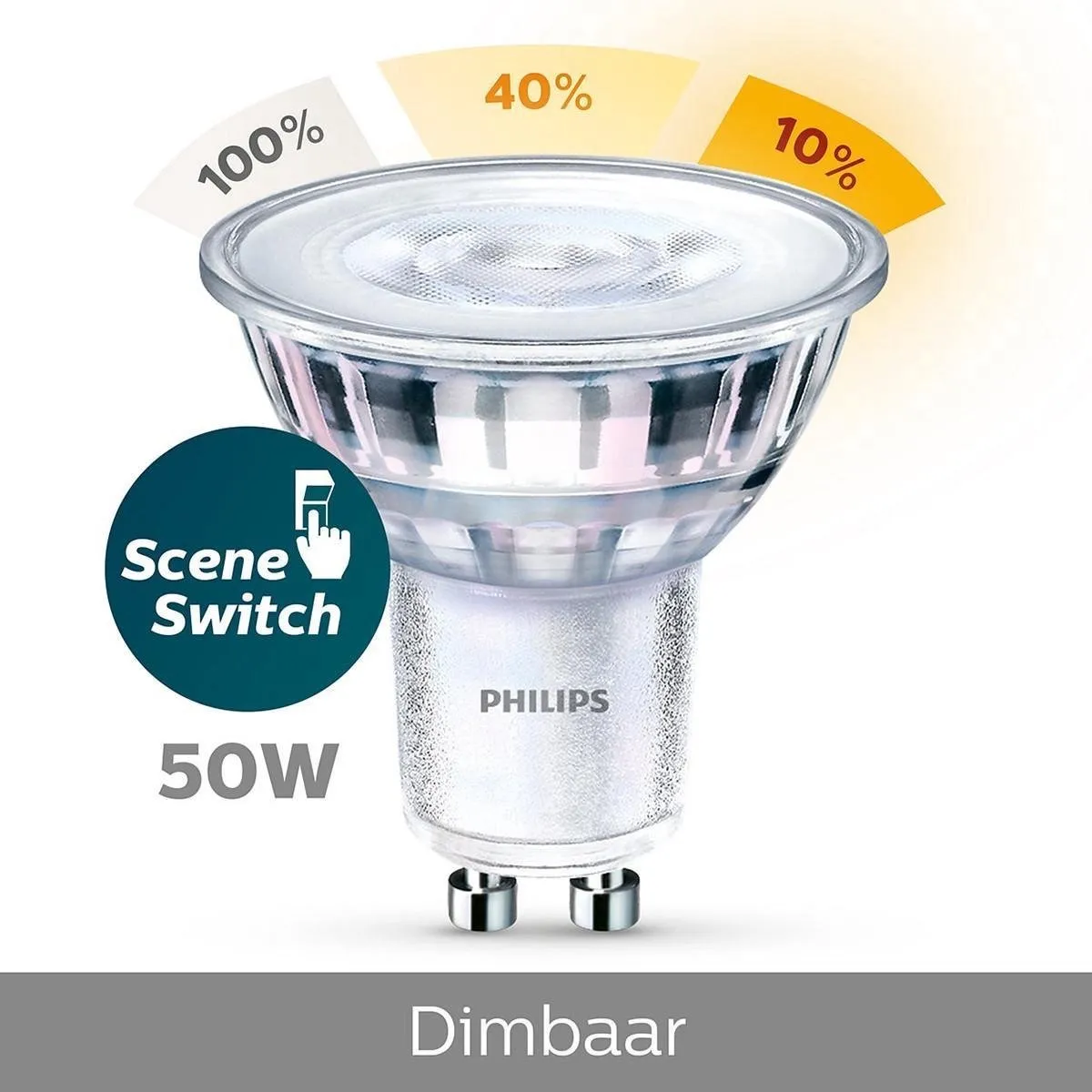 Philips Pongee Opbouwspot 2x GU10 - Warmwit 2700K - Wit