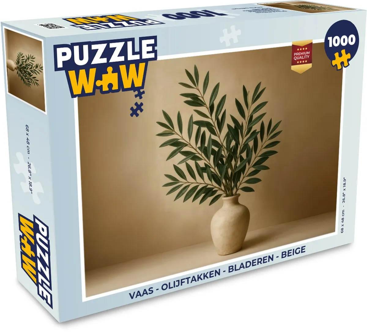 PuzzleWow Vaas Olijftakken Legpuzzel 1000 Stuks
