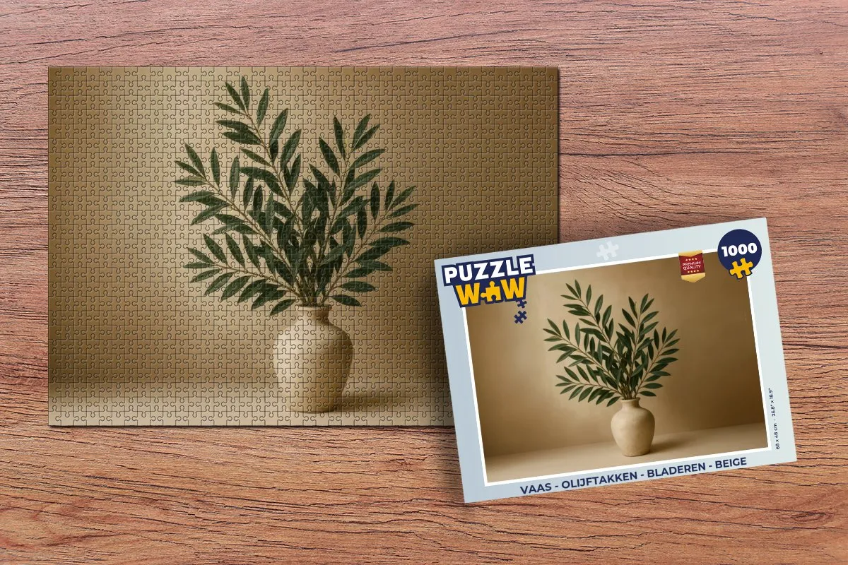 PuzzleWow Vaas Olijftakken Legpuzzel 1000 Stuks