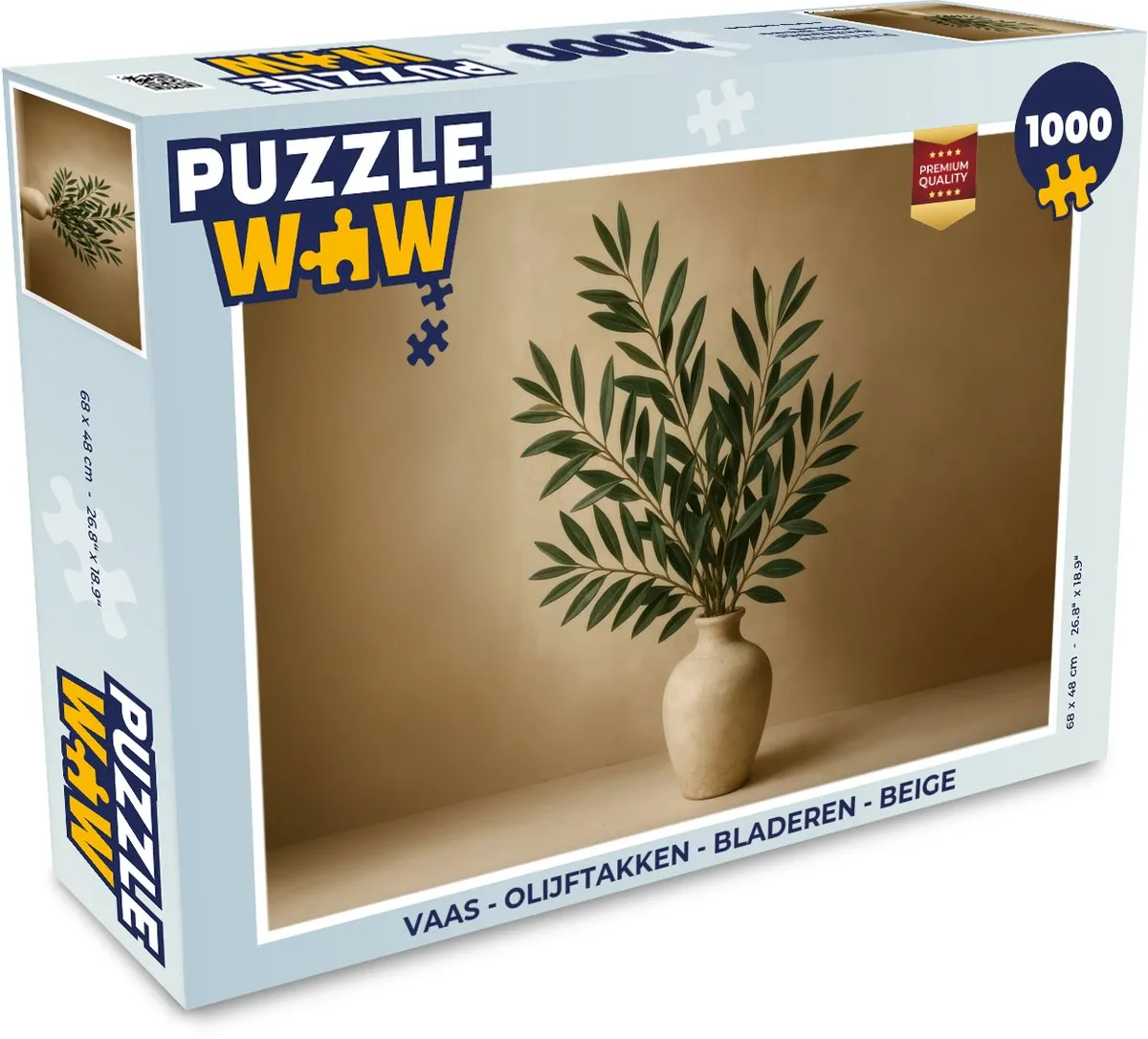 PuzzleWow Vaas Olijftakken Legpuzzel 1000 Stuks