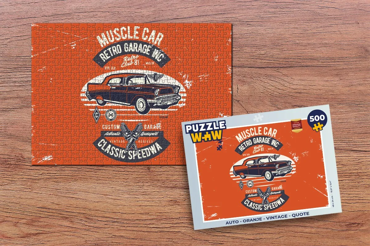 PuzzleWow Vintage Quote Legpuzzel 500 Stuks - Multicolor