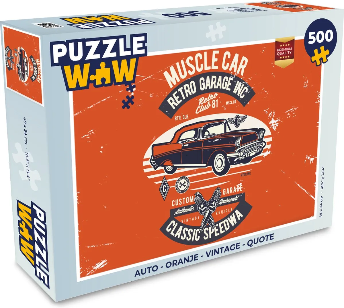 PuzzleWow Vintage Quote Legpuzzel 500 Stuks