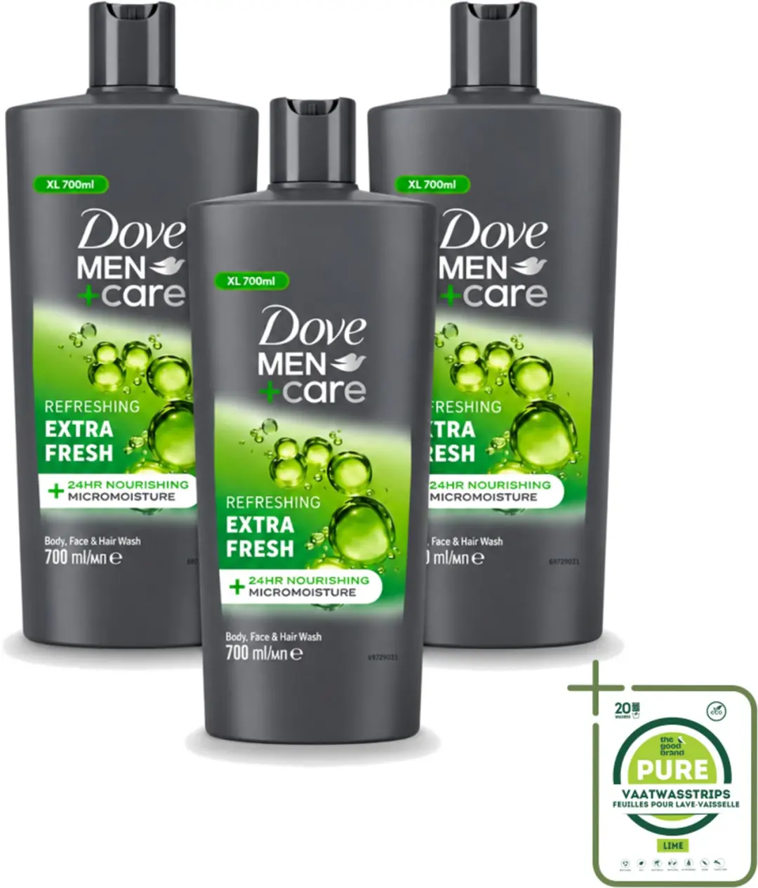 3 x Dove Men+Care