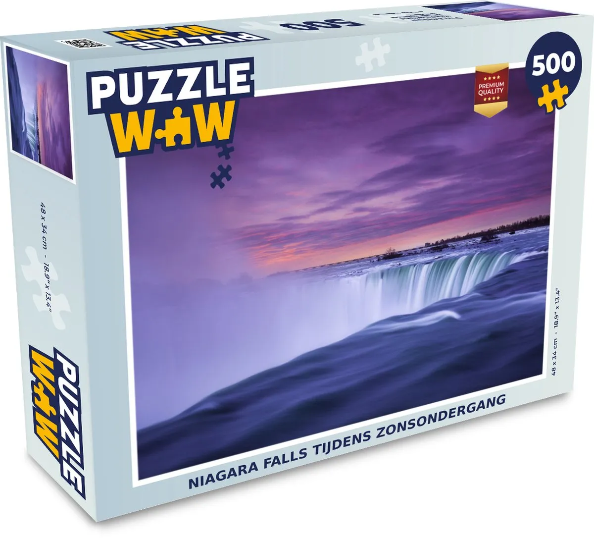 PuzzleWow Waterval Amerika Niagara Falls Legpuzzel 500 Stuks