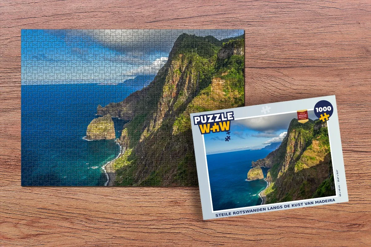 PuzzleWow Legpuzzel Madeira 1000 Stuks - Multicolor