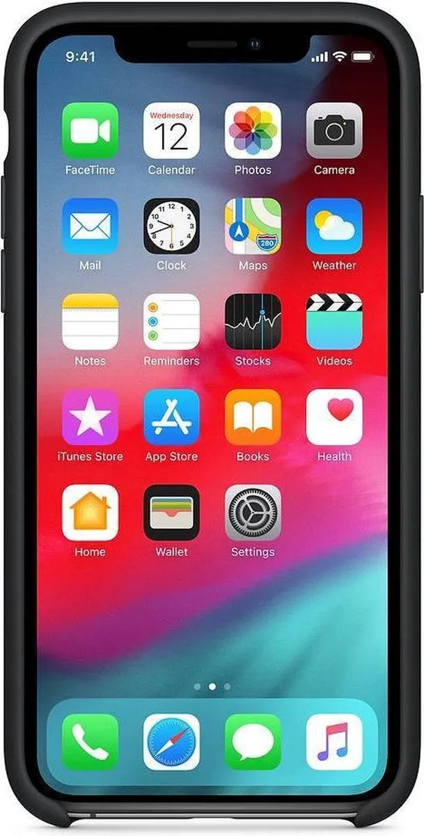 Apple Siliconen Back Cover iPhone XS MRW72ZM/A - Zwart