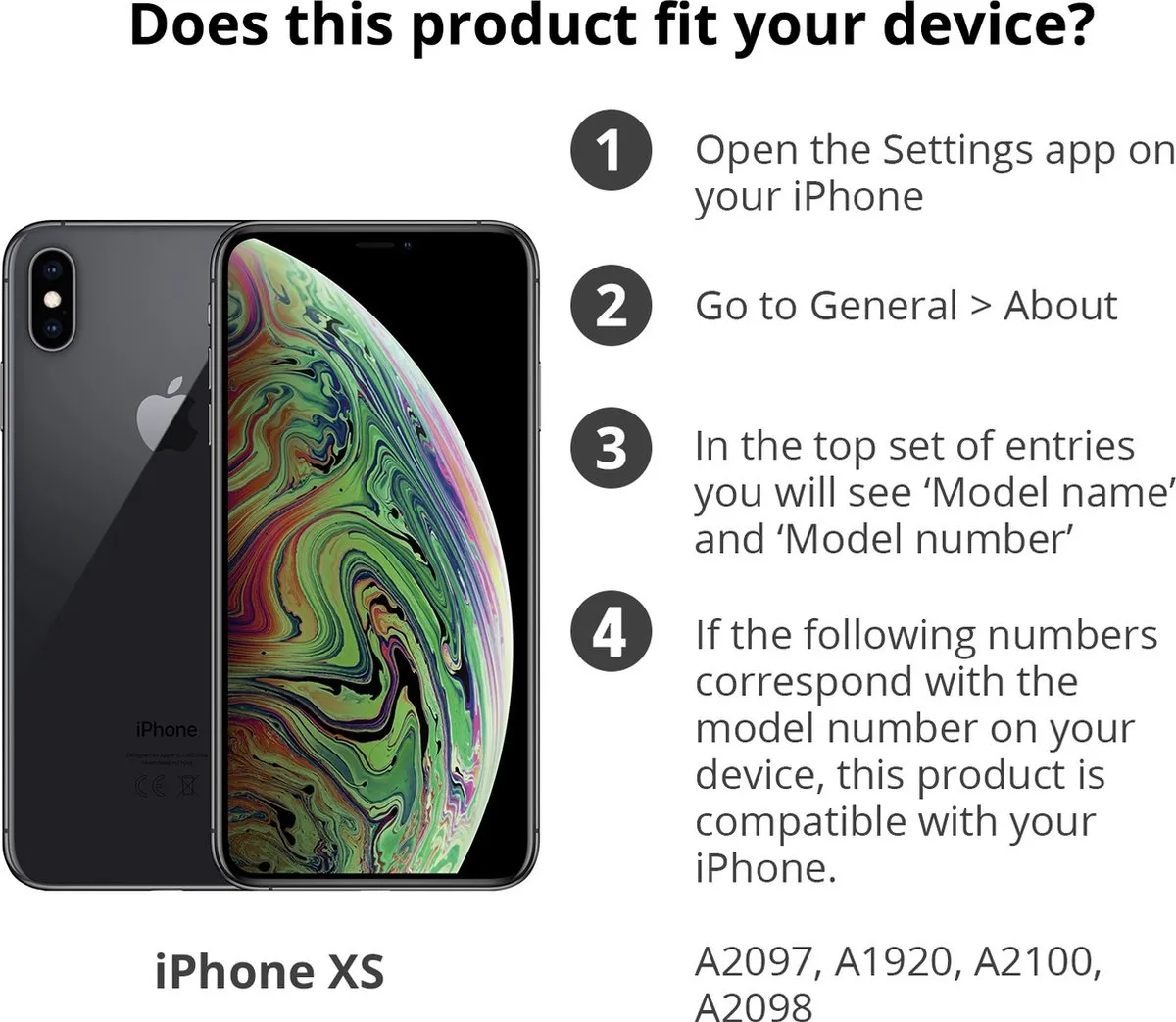 Apple Siliconen Back Cover iPhone XS MRW72ZM/A - Zwart