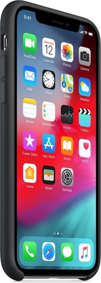 Apple Siliconen Back Cover iPhone XS MRW72ZM/A - Zwart
