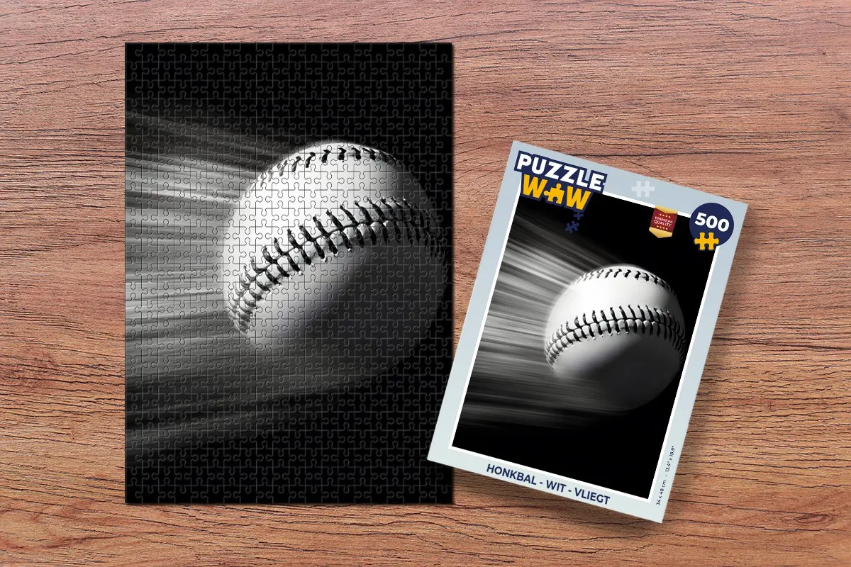 PuzzleWow Honkbal Legpuzzel 500 Stuks - Wit