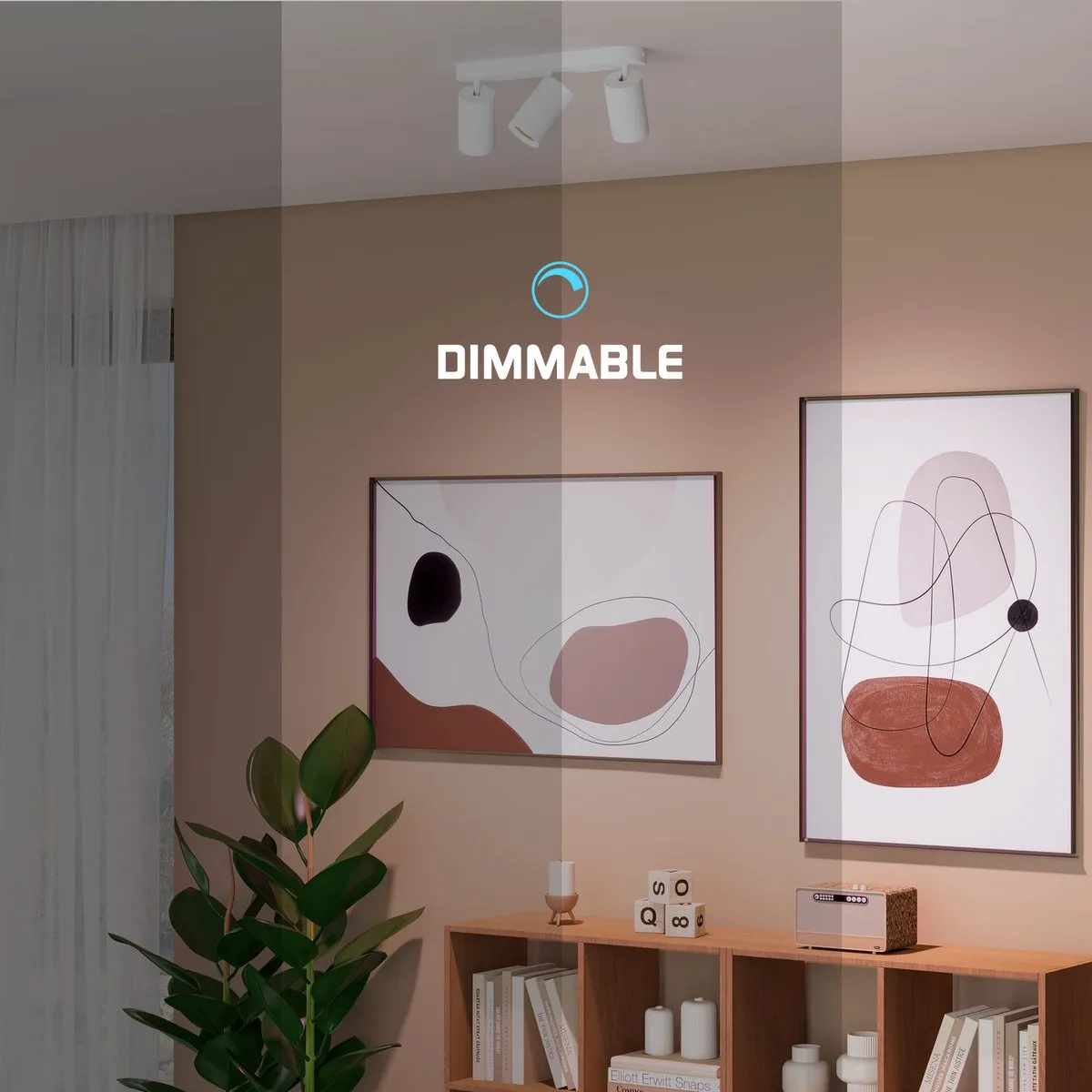 LEDVION LED Plafondspot 3x3W Warm Wit Dimbaar GU10